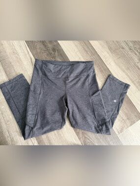 lululemon athletica Dark Heather Gray Crop Leggings